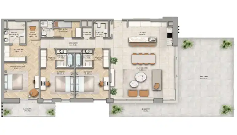 3 BED + MAID TYPE A